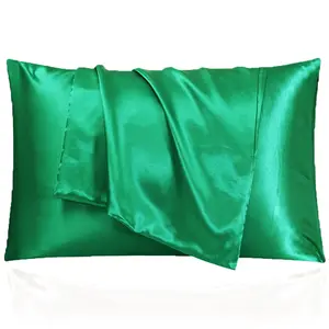 Luxury Satin Pillowcase for Hair & Skin, Cooling Silky Smooth Pillow Cover, Wrinkle-Free & Breathable, All-Season Comfort for Better Sleep, Bedroom & Travel Essentials, Great Gift for Women Men Teens