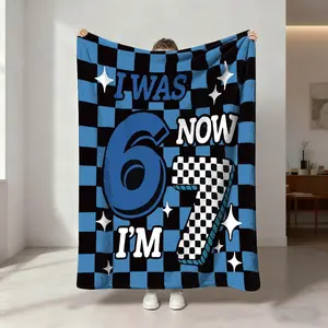 Track Style Digital 67 Print Blanket, Flannel, Soft Breathable Warm, Living Room Bedroom Decor, Holiday Gift, Multi-Use Cover