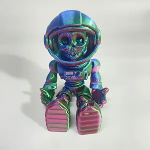 3D Printed Skeleton Astronaut Figurine, Home Decor Ornament, Decorative Figurines, Halloween & Christmas Gift Idea, Perfect for Parties & Events