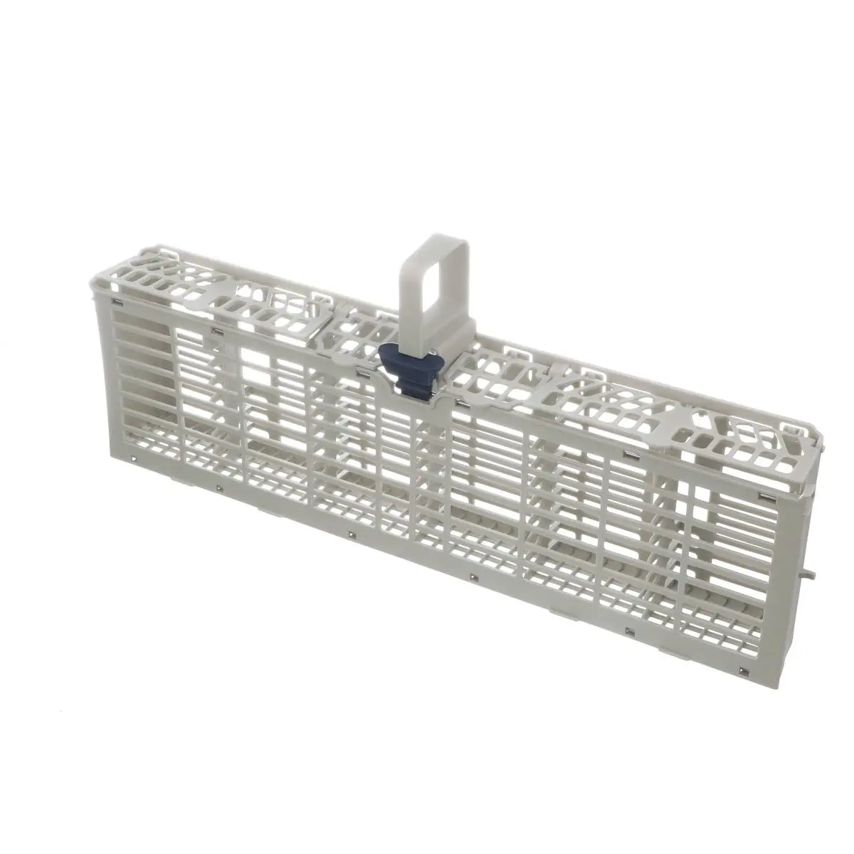 Whirlpool W11158802 Genuine OEM Replacement Plastic Dishwasher Ware Basket Accessory - Home Supplies Home Organiser Storage with Flip Tops Silverware Organiser, Easy-Installation Rack for Many Brands