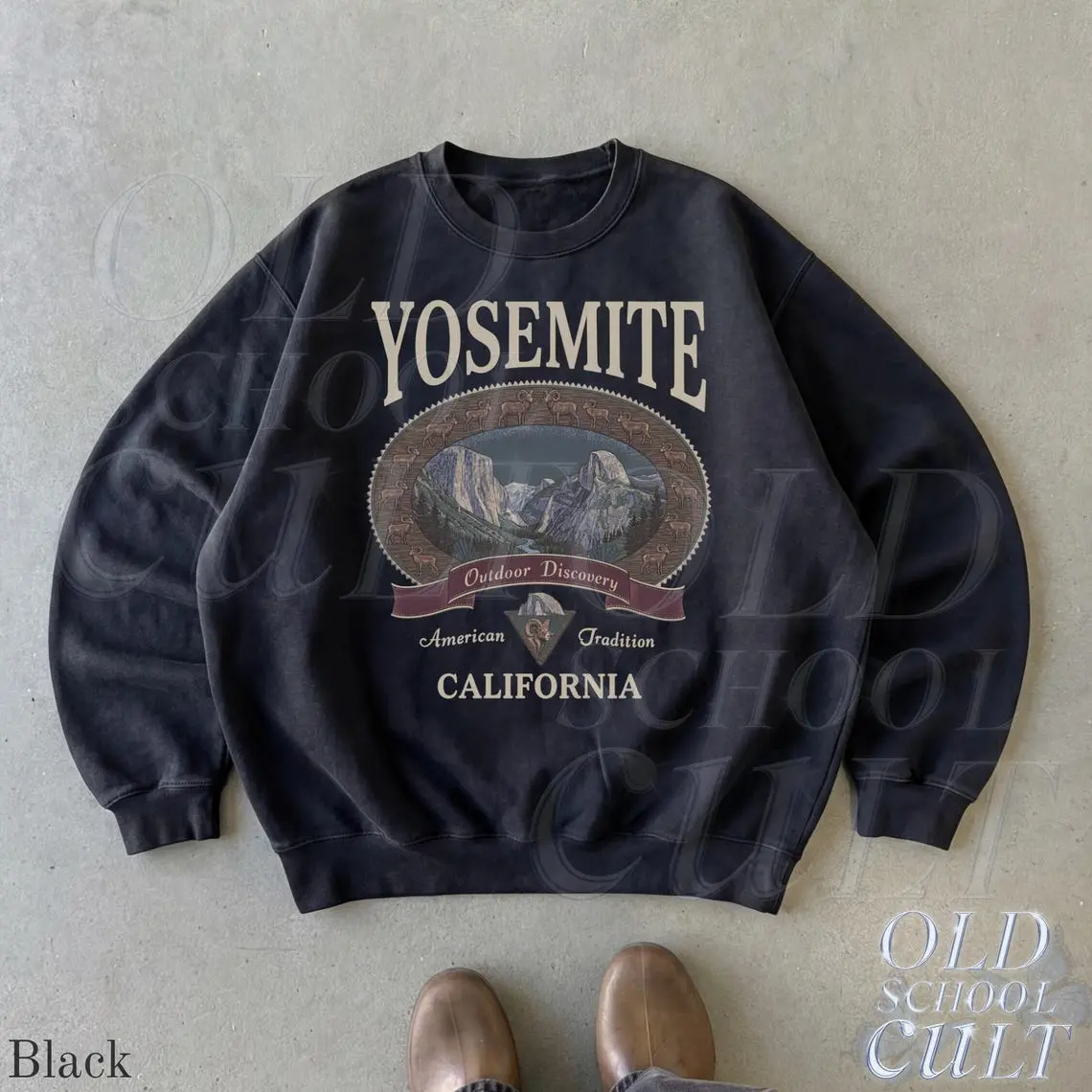 Retro Yosemite National Park Sweatshirt, Vintage 90s California Wildlife Graphic Crewneck, Nostalgia Hiking Old School Gift