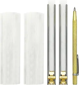 Thin Soapstone Holder Set Pack of 23 count,Flat Thin 1/16, Mark White Clear and Removable Markings, for Professional Welders and Students