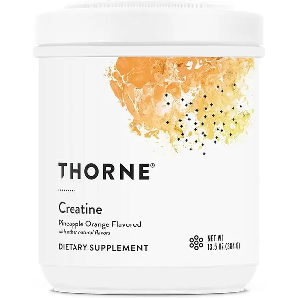 THORNE Creatine, Micronized Creatine Monohydrate Powder, 60 Servings | Supports Lean Muscle Mass, Endurance & Cognitive Function*, Pineapple Orange, 5 g per Serving, NSF Certified for Sport