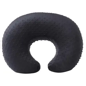 Nursing Pillow Cover, Breastfeeding Pillow Slipcover Snugly Fits for Nursing Pillow for Boys and Girls, Premium Quality Microfiber, Ultra Soft Comfortable (Black)