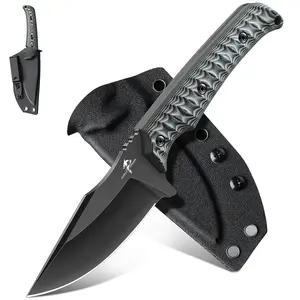 PURPLE DRAGON Outdoor Knife, G10 Handle with Sheath, D2 Steel the Ideal Gift for Camping Enthusiasts