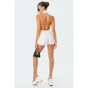 Annie Ribbed Open-Back Jumpsuit