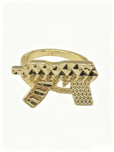 14k Gun-Style Ring, Fashion Rings, Beautiful Rings, Unique Rings, Unisex Daily Wear Jewelry, Perfect for Parties and Gifts, Elegant Accessory for Men and Women