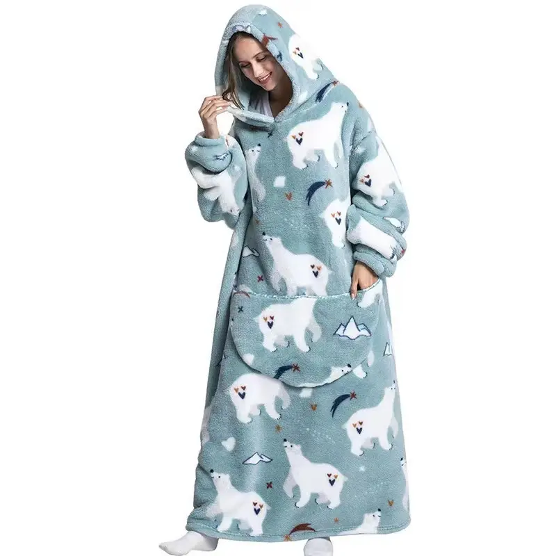 Oversized Hoodie Blanket for Women Adults Oversized Wearable Hooded Sweatshirt Pullover, Wearable Blanket Hoodie Super Soft Warm Cosy Sweatshirt with Big Pocket