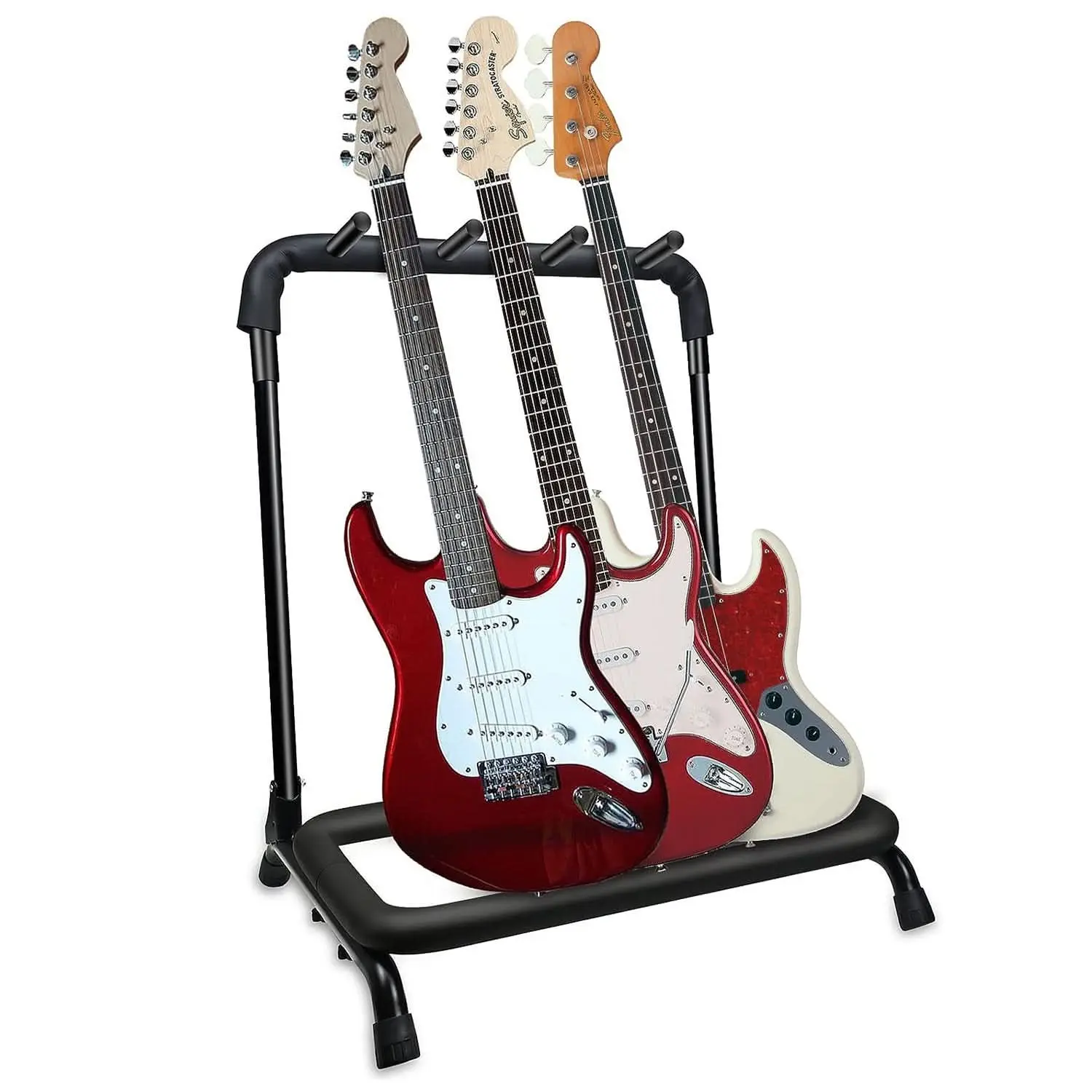 5 Core Multi Guitar Rack Stand Floor 3 Slot Adjustable Flying V Guitars Holder