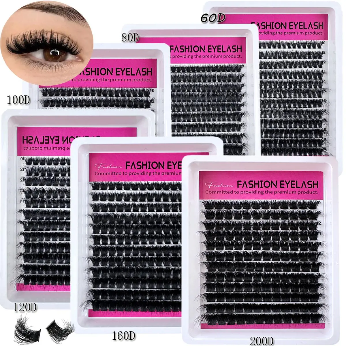 Mixed Length Individual False Eyelashes, 6 Boxes Natural Look Eyelash Extensions, Self Grafting Curl Eyelashes, Eye Makeup Enhancement False Eyelashes, Fluffy Lash Clusters, Volumized False Eyelashes, Volume Lashes, Voluminous False Eyelashes, Cosmetic