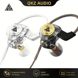 QKZ AK3 FiLe Pro Hybrid Wired Earphones, Bass Monitor HIFI Earphones, Noise Cancelling In Ear Headphones for Sports, Ideal Gifts for Men
