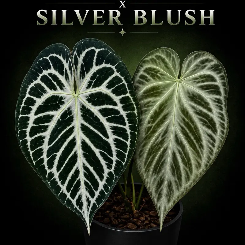 Anthurium Crackled Veins x Silver Blush TC
