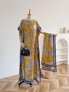 Women's Leopard Print Long Scarf Set, Fashionable Soft Comfortable Shawl for Daily Wear, Casual Versatile Scarf for Women