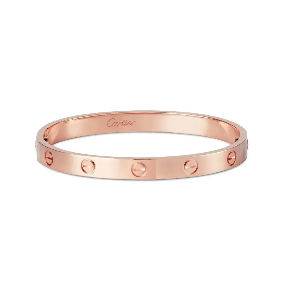 Pre-owned Cartier LOVE Bracelet Classic Model, plain, 18K Rose Gold, Non Full Set