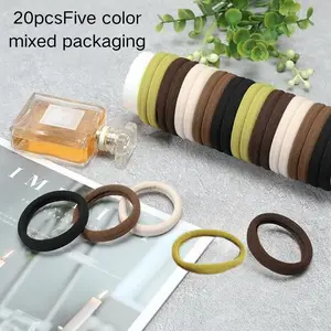 20 seamless ponytail clips with five colored headbands, no damage, thick elastic headband, suitable for durable neutral colors for women, girls, and men's hair accessories, Thick Elasticity