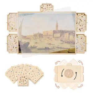 VEVOR 2000 Piece Rotating Puzzle Board with 5 Drawers and Cover,  , 40x29 in Portable Wooden Table, Jigsaw Puzzle Accessories for Adults, Puzzles Organizer Storage System, Birthday Gift for Mom