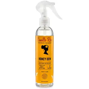 Camille Rose Curl and Detangler Spray – Liquid Moisture Refresher Spray with Honey, Nettle and Rice Water, Sweet Dew Scent, 8 FL Oz