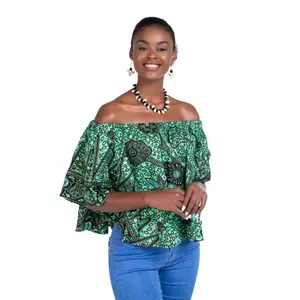 Lafofo African Print Top(green)
