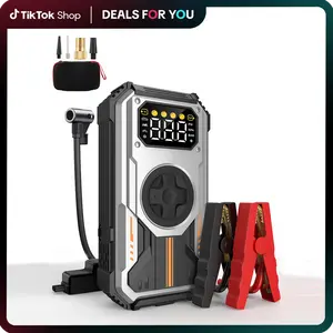 EIGOTRAV Portable Car Jump Starter with Air Compressor, 6000A Car Battery Jump Starter (9.0 Gas/6.5L Diesel) with 150PSI Digital Tire Inflator Temperature -20'C to 70'℃ dealsforyoudays Vehicle