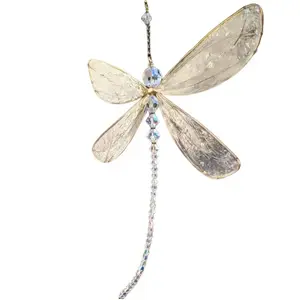 1pc Lightweight Transparent Art Deco Metal Dragonfly Sun Catcher Pendant - Crystals, Resin, Whimsical Stuff, Hangable Light-Refracting Window Prism Ornament for Home Decoration