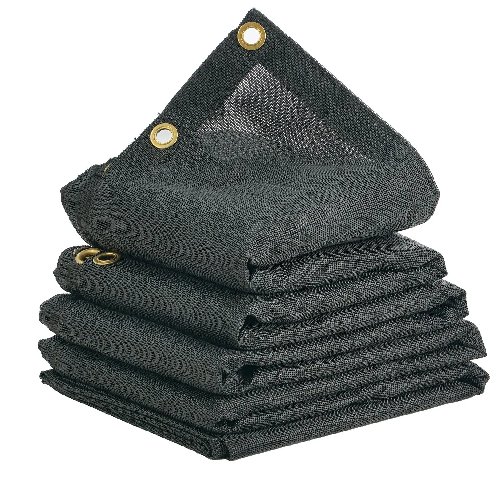 VEVOR Dump Truck Mesh Tarp, 8x 18 ft, PVC Coated Black Heavy Duty Cover with 5.5 18oz Double Pocket, Brass Grommets, Reinforced Double Needle Stitch Webbing Fits Manual or Electric Dump Truck System, Dump Truck Tarp tiktokshopbacktoschool