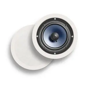 Polk Audio RC60i 2-Way Premium in-Ceiling 6.5" Round Speakers, Set of 2 Perfect for Damp and Humid Indoor/Outdoor Placement - Bath, Kitchen, Covered Porches (White, Paintable Grille) Durable Smartphone