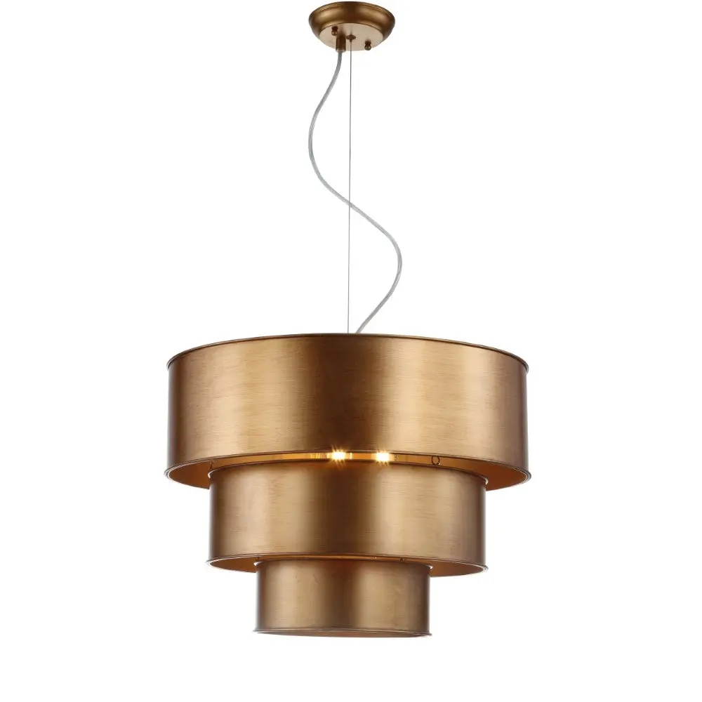 JONATHAN Y Wyatt Contemporary Adjustable Drop Pharmacy Metal-Glass LED Pendant - Indoor Decorative Hanging Ceiling Light with 3 Sockets, AC Power Supply, Bulb Included, Modern Mood Lighting for Living Room, Kitchen