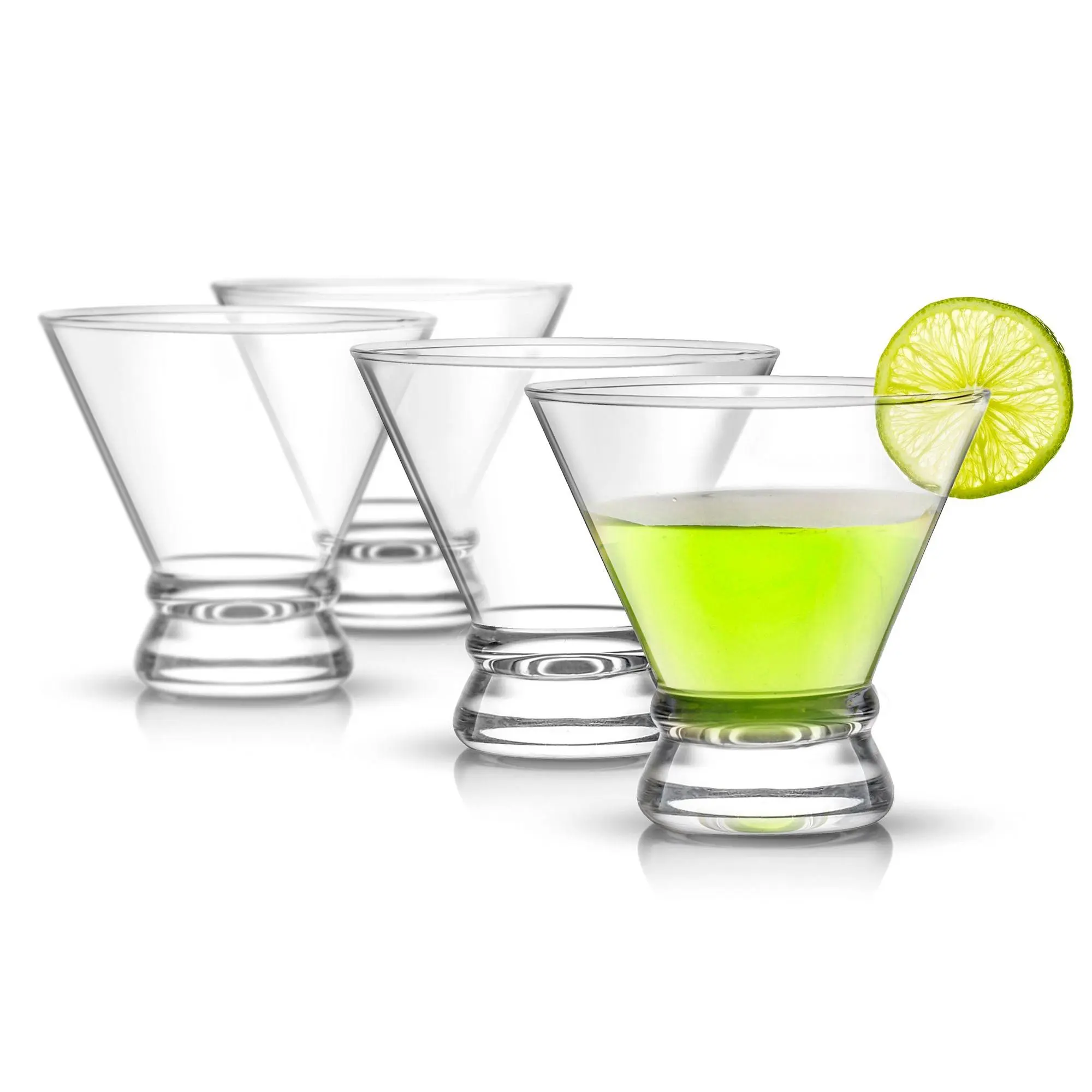 Afina Set of (4) 8-oz Crystal Stemless Martini Glasses