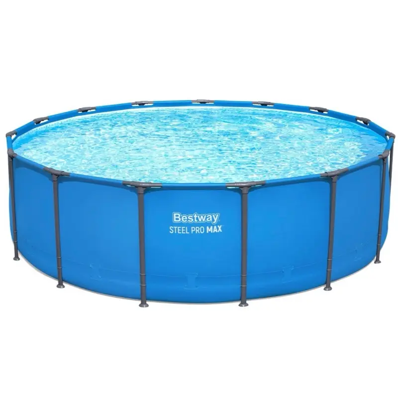 Bestway Steel Pro MAX 15' × 48" Round Above Ground Swimming Pool for Backyard