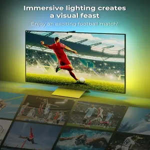TV Light Sync Screen TV LED Backlight, Smart LED Strip for 32in-85in Tvs, Music Sync, Multiple Scene Modes, USB Backlight for LED Displays, Computers, Gaming Rooms