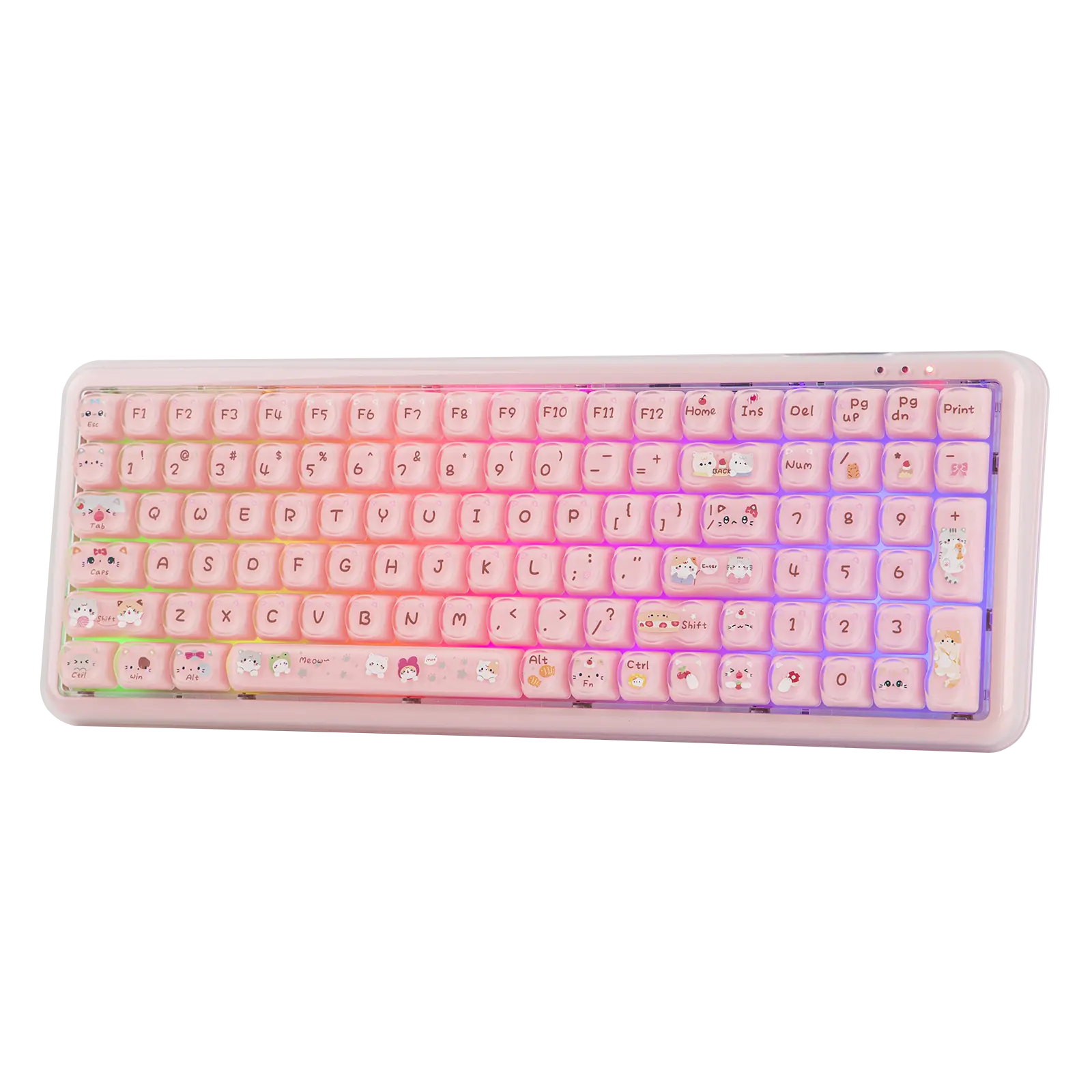 MechLands X Maorbeng X100 PRO Membrane Keyboard with Number Pad, RGB Backlits, Wireless Computer Keyboard with 5000mAh Battery, BT/2.4G/USB-C Wired, 96% Layout for Windows/Mac/PC