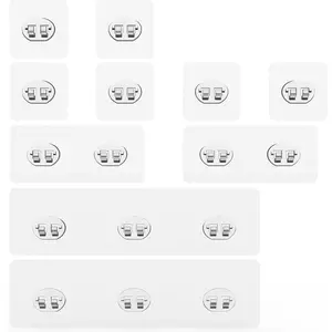 Shower  Adhesive Replacement Stickers, Shower Organizer Adhesive Replacement, Assorted Wire Hook 10 Pack