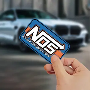 2PCS/SET Tuned Car Performance Power NOS Logo Sticker, Custom Logo Stickers For Motorcycle Parts/Car Interior/Luggage "NOS" logo + internal combustion engine slogan elements boost performance Car & Tuning Power Accessory Decor