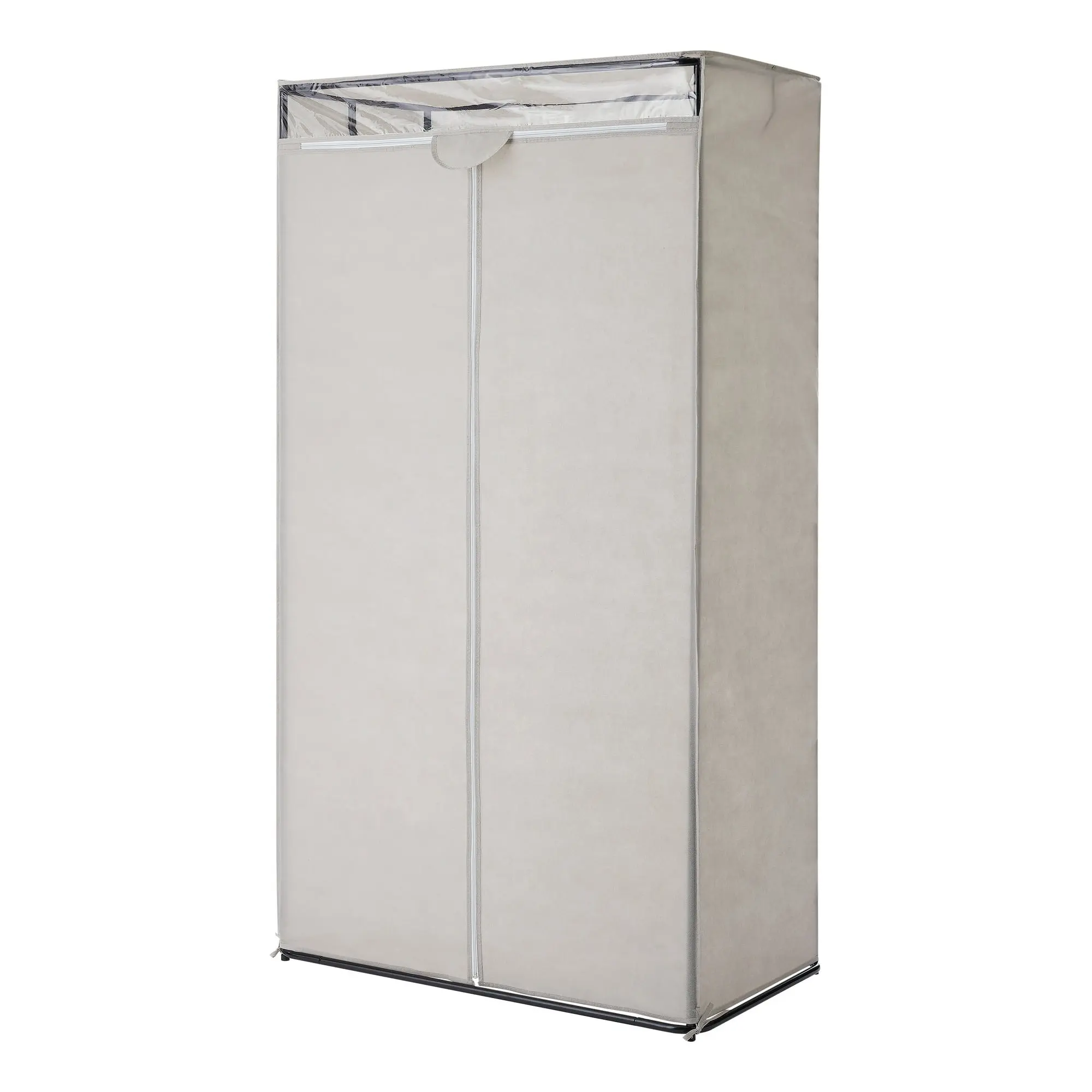 36-Inch Zippered Fabric Closet with Steel Frame for Bedroom