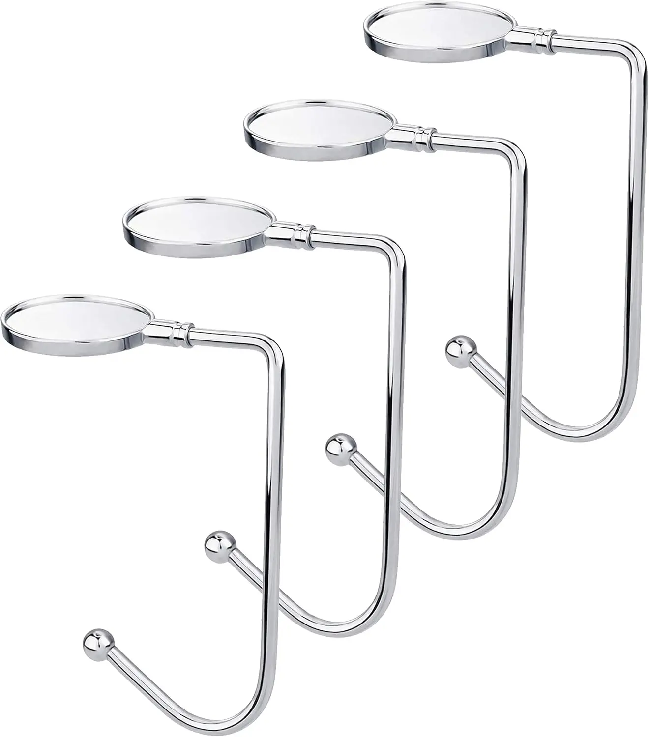 4 Pieces Christmas Stocking Holders Mantel Hooks Hanger Christmas Safety Hang Grip Stockings Clip for Christmas Party Decoration, Silver