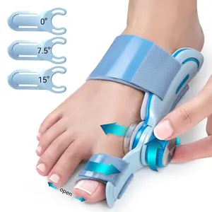 Bunion Corrector for Women Men, Adjustable Knob Double Correction Separator for Big Toe Relief Bunion Splints Hammer Toe Straightener with Silicone Pad Comfortable Manicure Nail