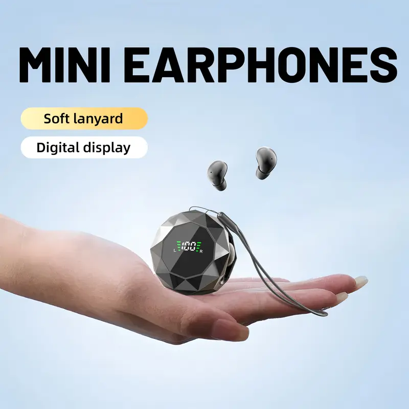 MSHUKCOE Mini Wireless Bluetooth 6.0 In-Ear Earbuds - Invisible Earbuds, Noise Isolating, Sweat Resistant, Comfortable Long-Wear, Natural Look, Type-C Jack Compatible, Tablet-Friendly Back to School Gift for Sleep Use