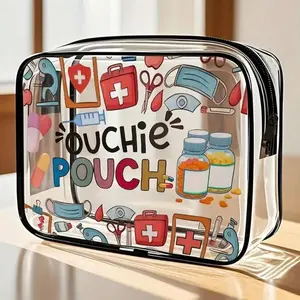 Ouchie Pouch Storage Bag - Mini Cosmetic Bag, Makeup Storage Bag, Beauty Storage Pouch, Travel Cosmetic Bags, Transparent Toiletry Bag, Portable Travel Toiletry Bag With Zipper, Waterproof Storage Bag, Transparent Storage Bag