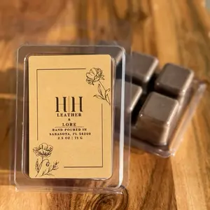 H|H Leather & Lore 2.5oz 71g Scented Wax Cubes for Home Fragrance Hand Poured in Sarasota,FL