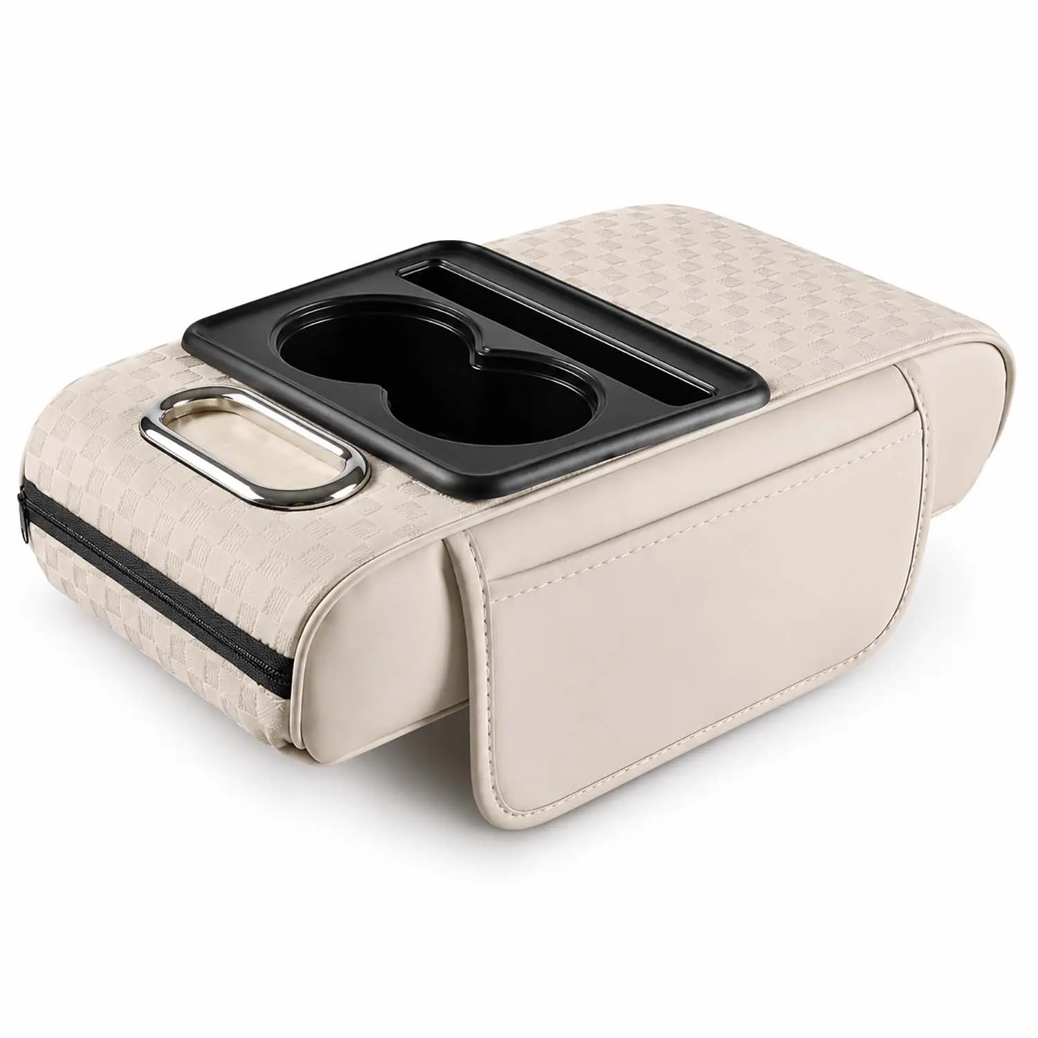 Multifunctional Universal Car Armrest Storage Box, Heightened Center Console Armrest Pad, Portable In-Car Tissue Holder, Durable Car Interior Organizer Bag for Sundries Storage, Comfort & Storage 2-in-1 Car Accessory