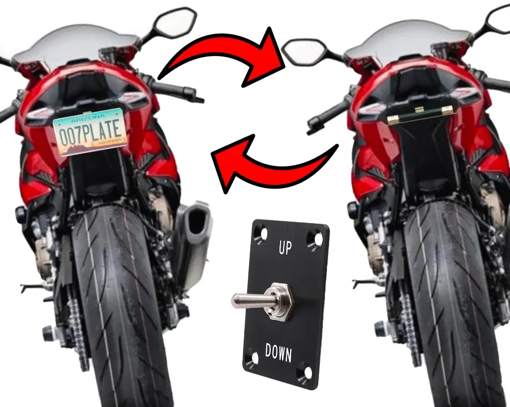 •Motorized Fender Eliminator •Real Carbon Fiber •Switch Operated •Dual Electric Motor •Universal fit (suzuki gsxr600 gsxr1000 kawasaki z125 zx6 zx10 honda cbr600 cbr1000 grom yamaha r3 r6 r7 r9 r1 ducati panigale v2 v4 aprilia rsv and many more...)