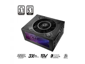 ASRock Phantom Gaming PG-1600G 1600W 80 PLUS GOLD & Cybenetics PLATINUM Full Modular Power Supply, ATX3.1 & PCIe5.1 Ready with Dual Color 12V-2x6 Cables(2pcs), 10 Years Warranty