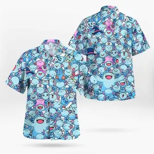 Wooper & Quagsire PKM Hawaiian Shirt | Cool Summer Anime Vibes for Men & Fans