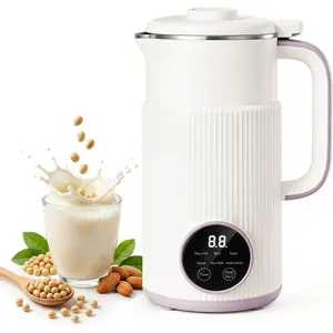 35oz Nut Milk Maker, Compact Soy Milk Maker with 12 , Automatic Almond Oat Milk Machine, Hot & Cold Functions,12H Timer, Auto Clean, Keep Warm, White Batch -Based Milk Maker