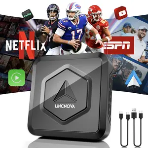 Ai Box-Stream Box Wi-Fi and Bluetooth Connectivity, Supports ESPN, Youtube, Netflix and Hulu for OEM Wired Carplay with a free 4 in 1 charging cable, limited time!