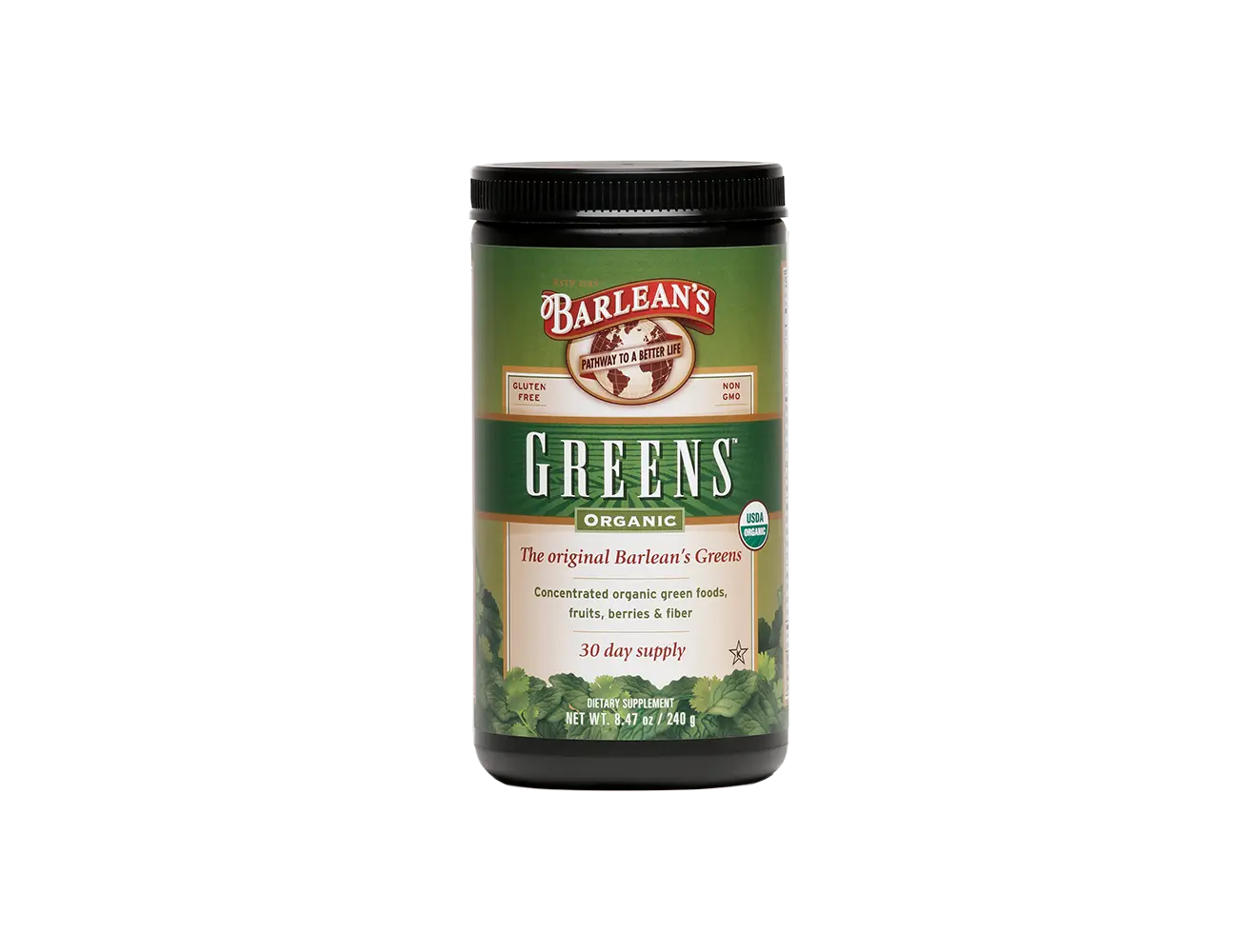 Barlean's Organic Greens Powder, Fruits & Veggies Superfood Supplement with Green Food Protein Healthcare Dietary