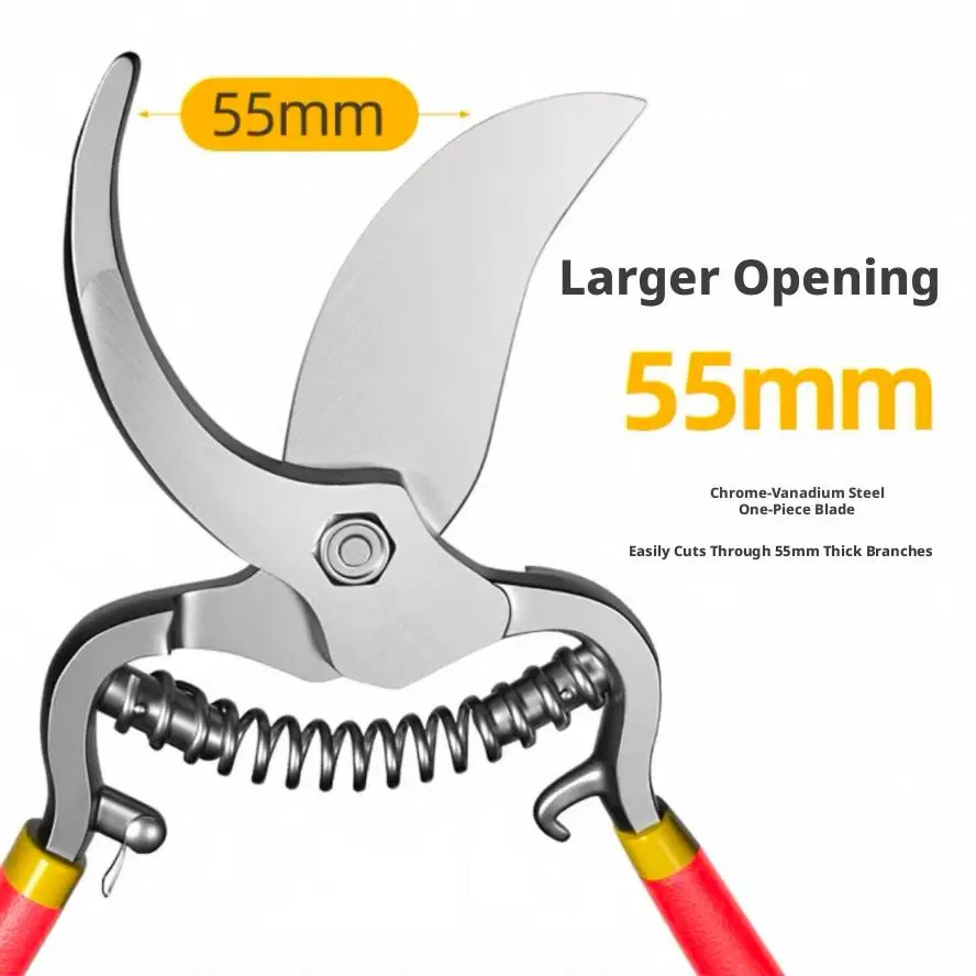 Heavy-Duty Long Handle Pruning Shears - Labor Saving Garden Tool, Pruning Tool for Tree Shrub Trimming, Branch Snapping Garden Equipment for Outdoor Use