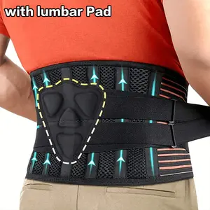 Breathable Adjustable Waist Support Belt with Lumbar Pad, Fixed Back Brace for Men Women, Sports Fitness Workout Waist Training Belt, Adjustable Waist Wrap, Back Posture Belt, Waist Trainer Belt