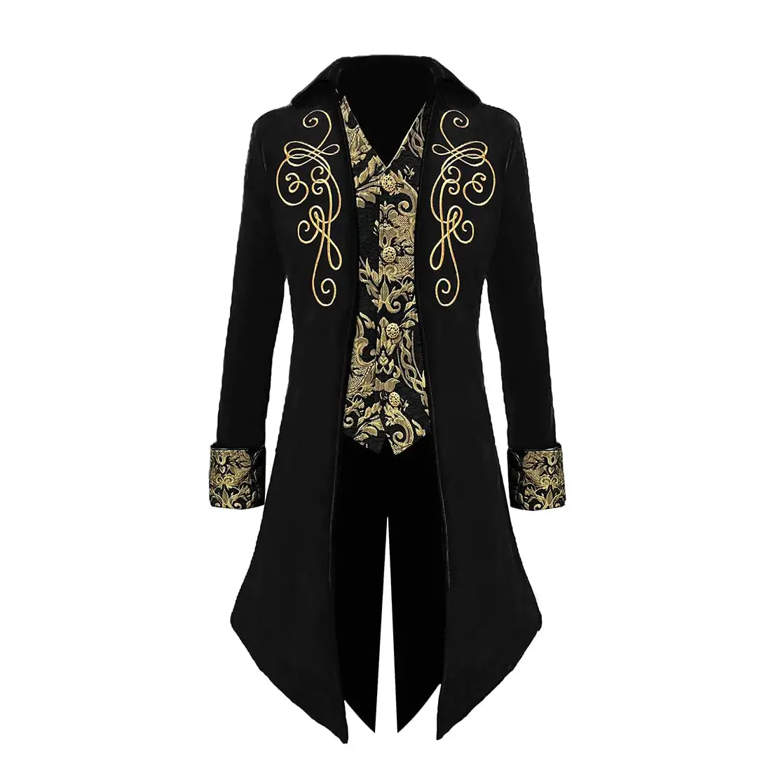 Cacycasa Victorian Steampunk Tailcoat - Men’s Black Medium