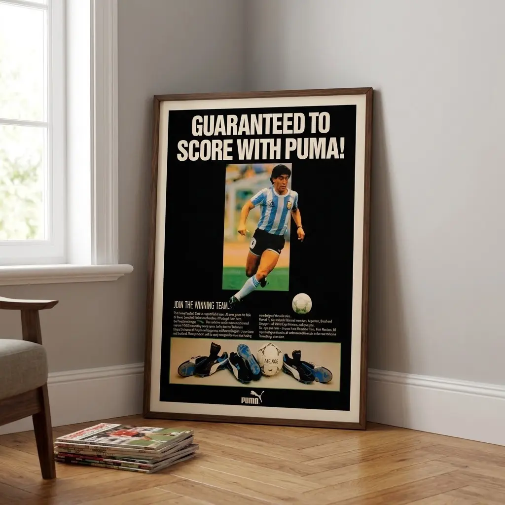 Puma Advertisement Poster Diego Maradona Poster, No Frame #6